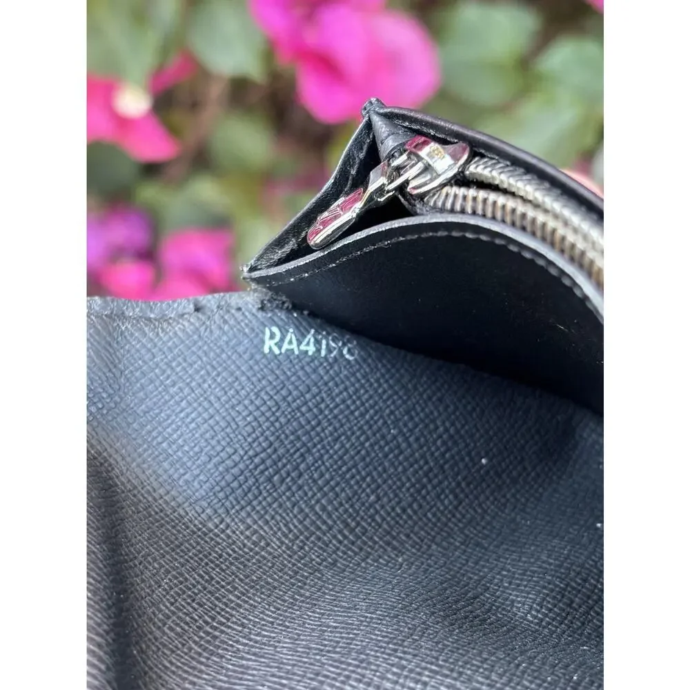 Louis Vuitton Monogram Eclipse Brazza Long Bifold Wallet Black